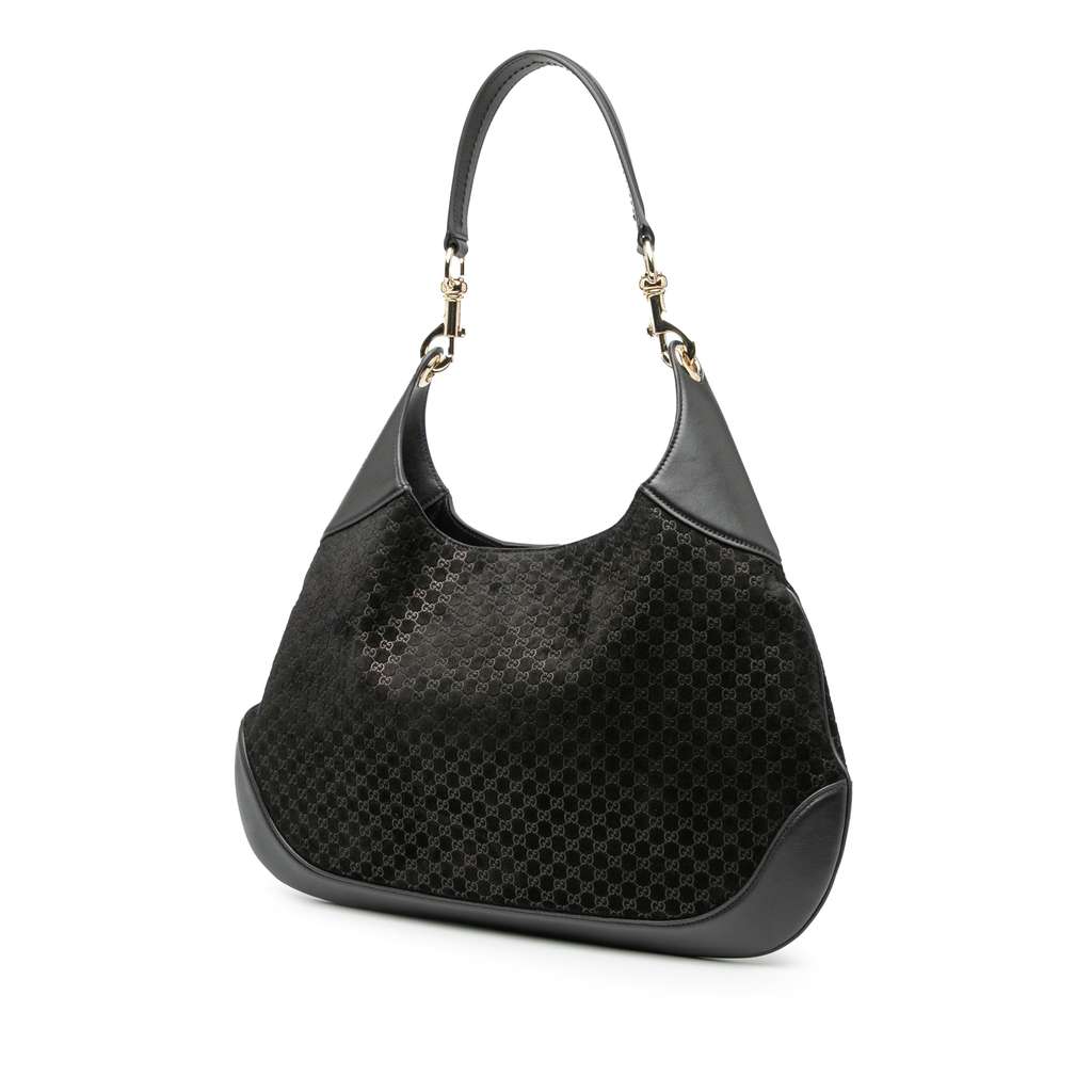 Gucci Micro GG Suede Gucci B Shoulder Bag - 2