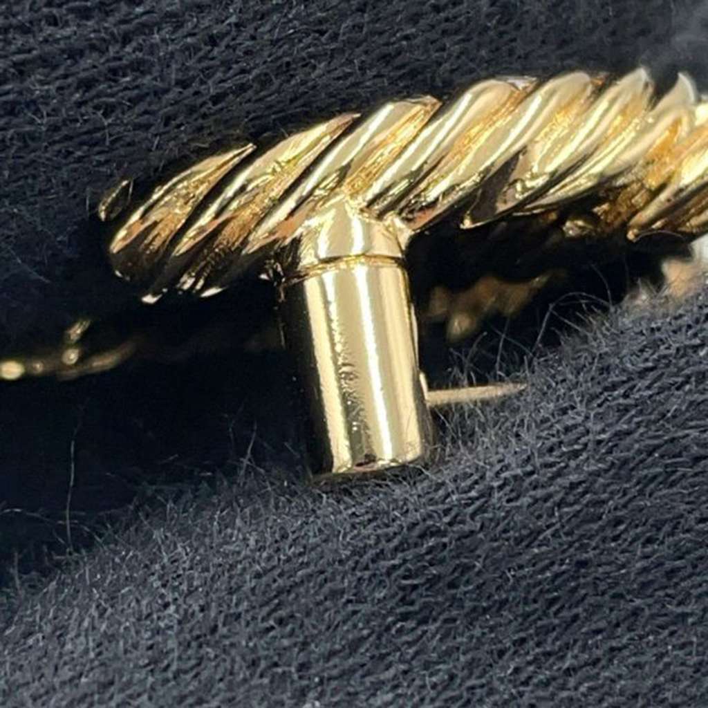 Chanel Gold Plated CC Faux Pearl Rhinestone Brooch - Detail 1