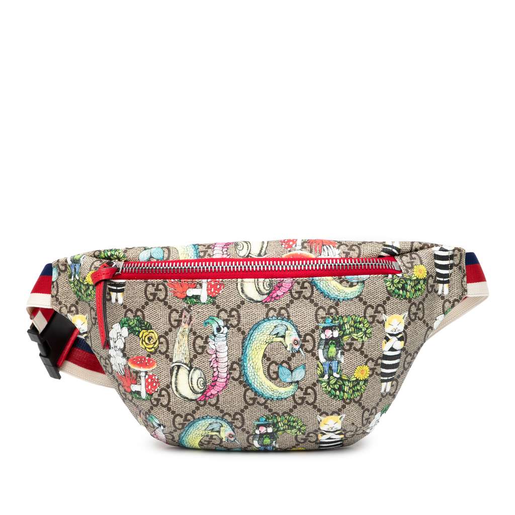 Gucci Yuko Higuchi Childrens GG Supreme Bugs Belt Bag