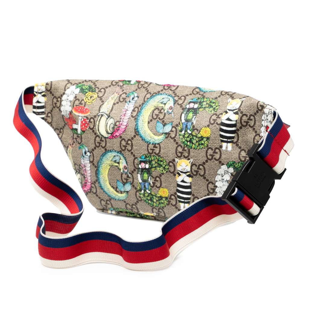 Gucci Yuko Higuchi Childrens GG Supreme Bugs Belt Bag - Back view
