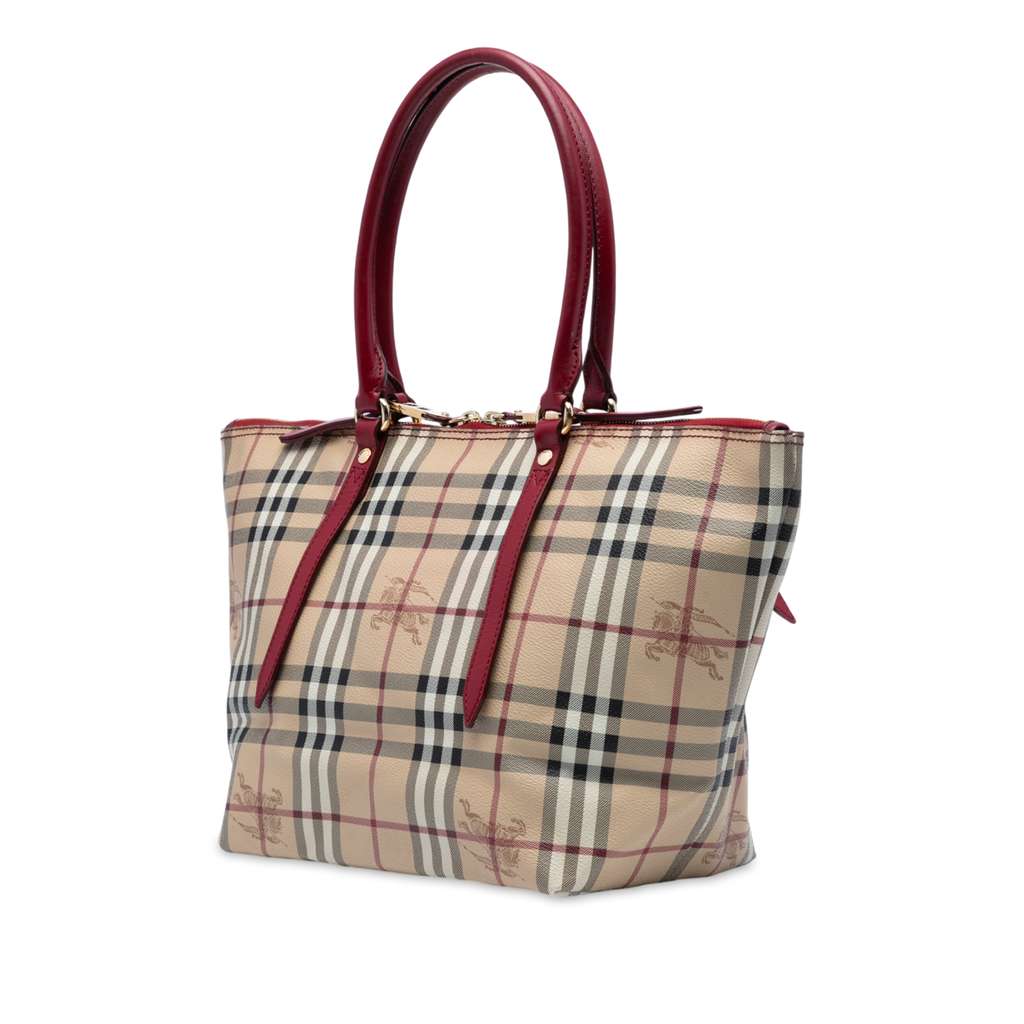 Burberry Small Haymarket Check Coated Canvas Salisbury Tote - Back view