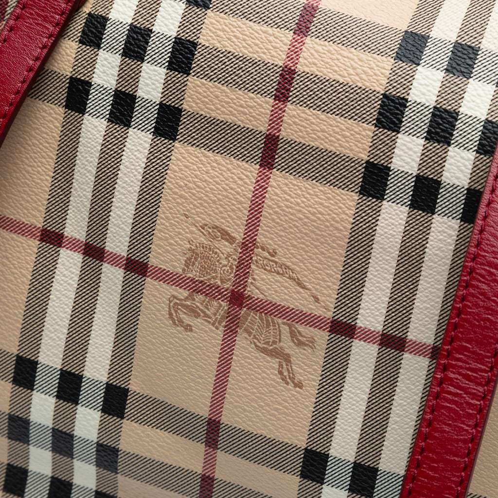 Burberry Small Haymarket Check Coated Canvas Salisbury Tote - Side view