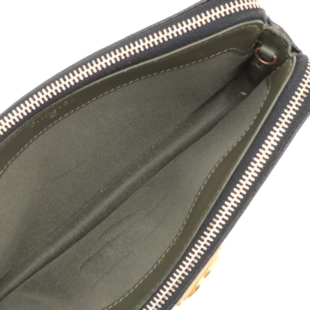 Chanel Small Quilted Caviar Boy Clutch With Chain - Side view