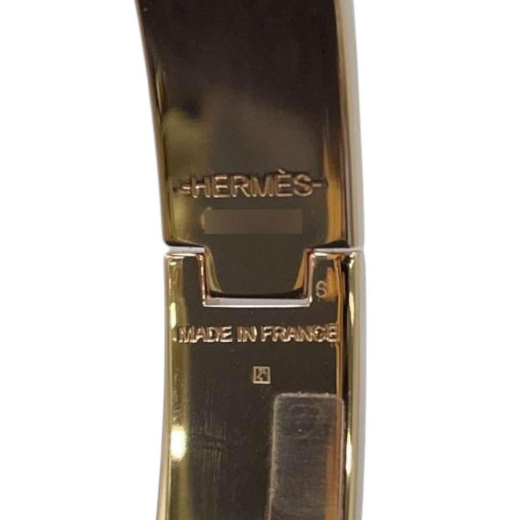 Hermès Narrow Enamel L Epopee d Hermes Clic H Bracelet PM - Side view