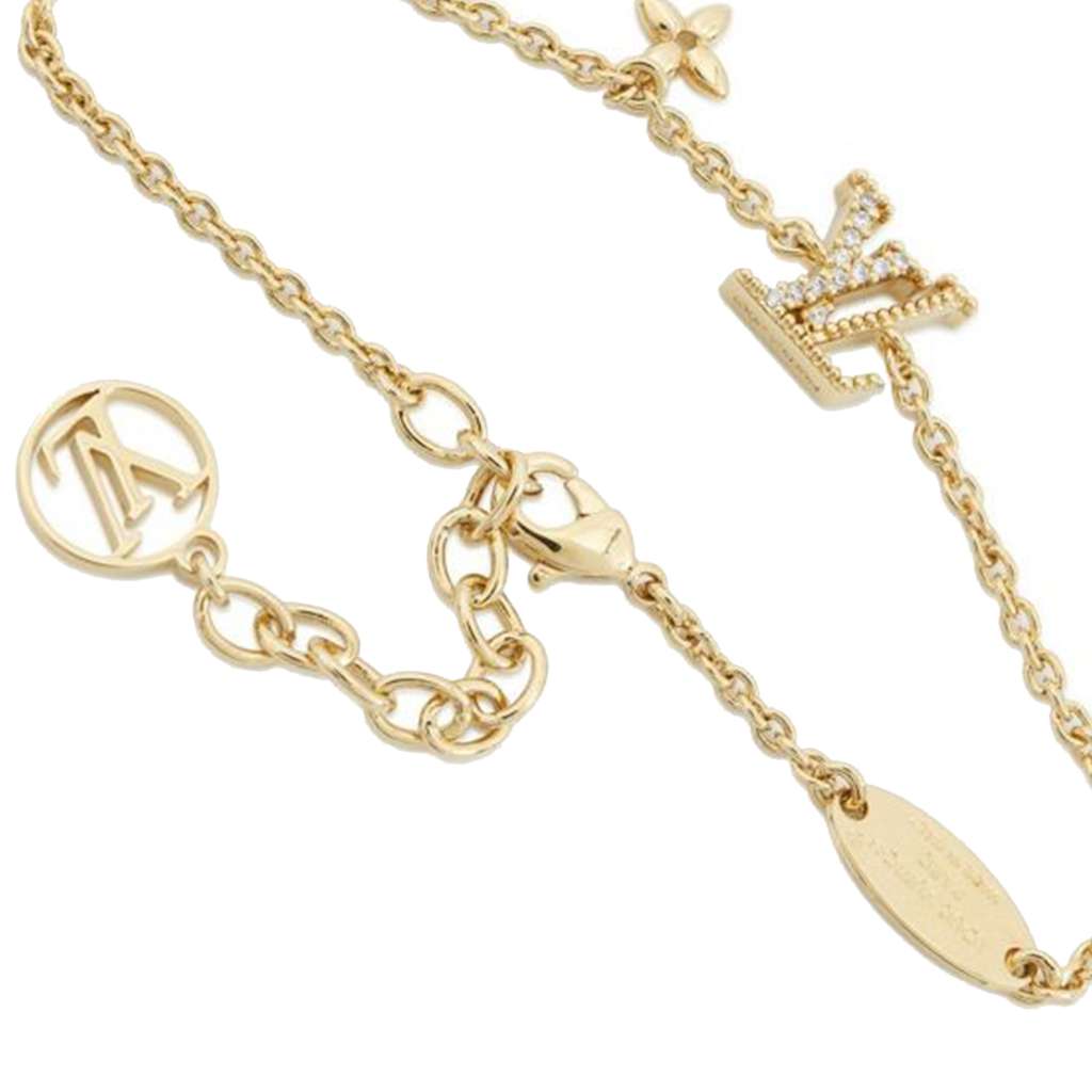 Louis Vuitton Gold Plated Crystal Iconic Bracelet - Image 6