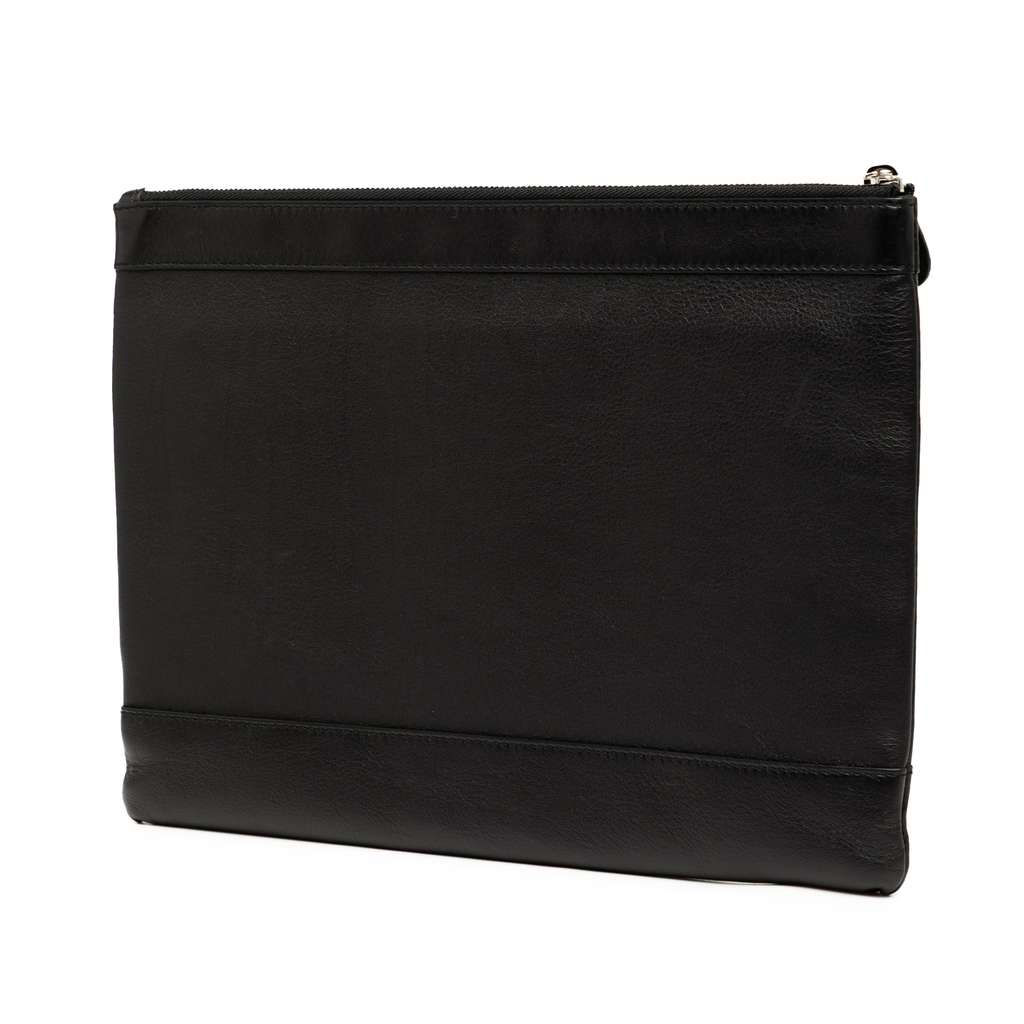 Balenciaga Leather Navy Clip M - Back view