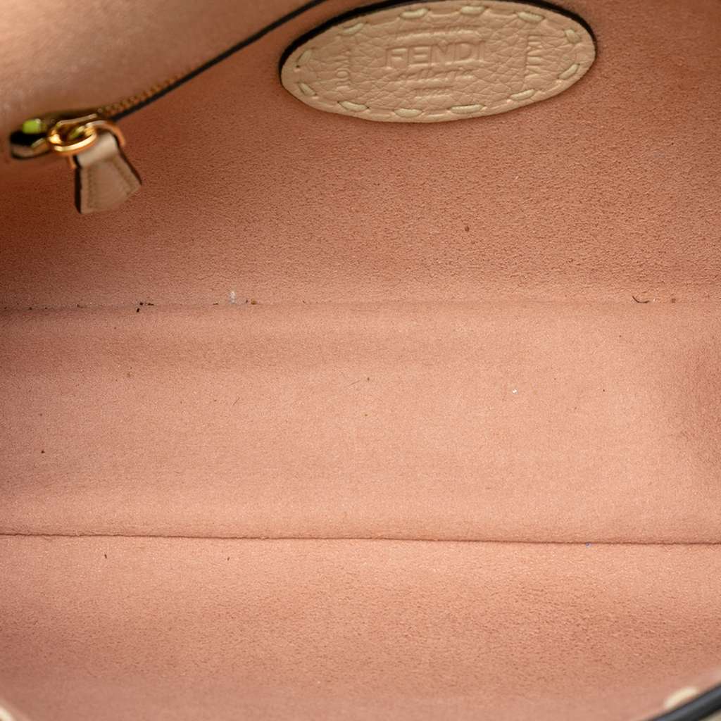 Fendi Medium Shearling Selleria Baguette Satchel - 4