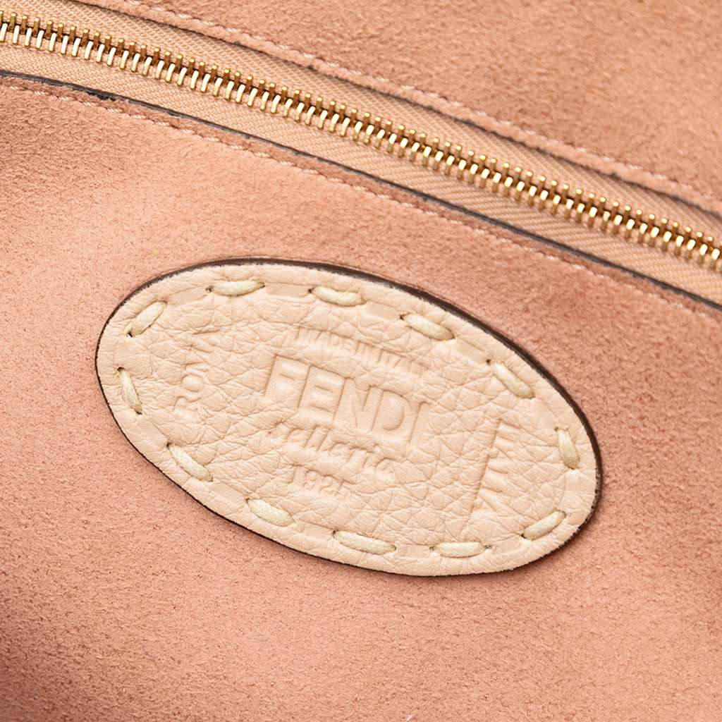 Fendi Medium Shearling Selleria Baguette Satchel - Side view