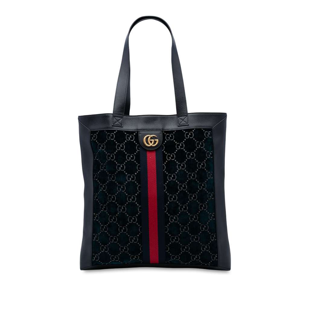 Gucci Large GG Velvet Web Ophidia Tote