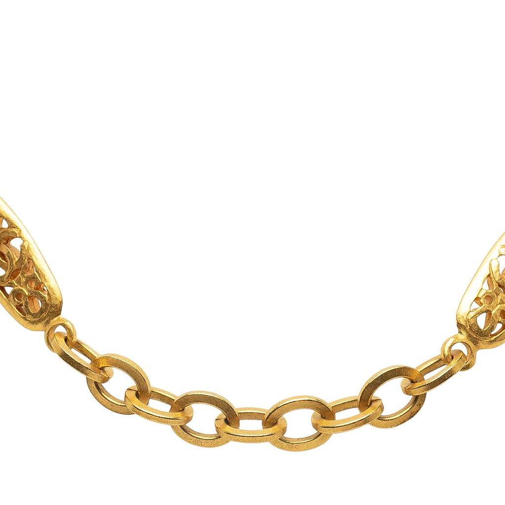 Chanel Gold Plated Chain Necklace - 2