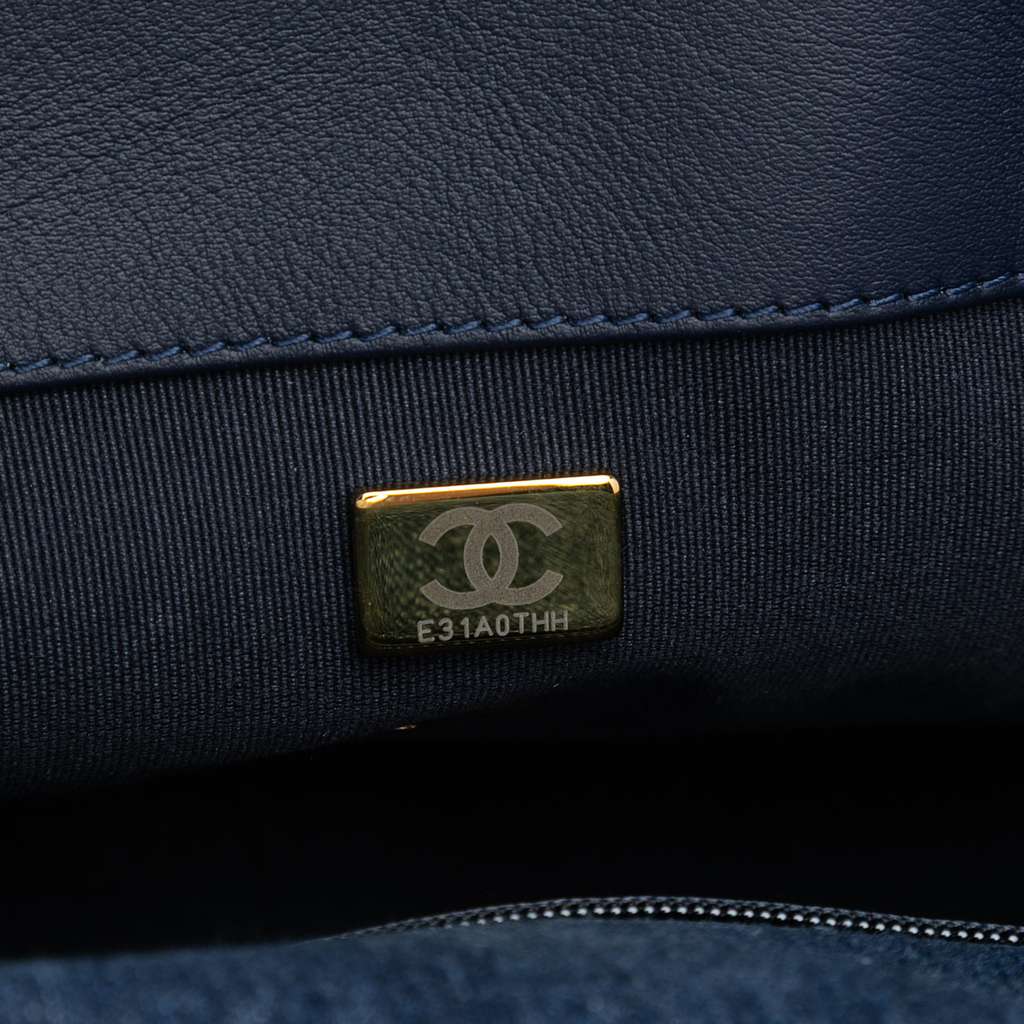 Chanel Large Denim 19 Flap - Side view