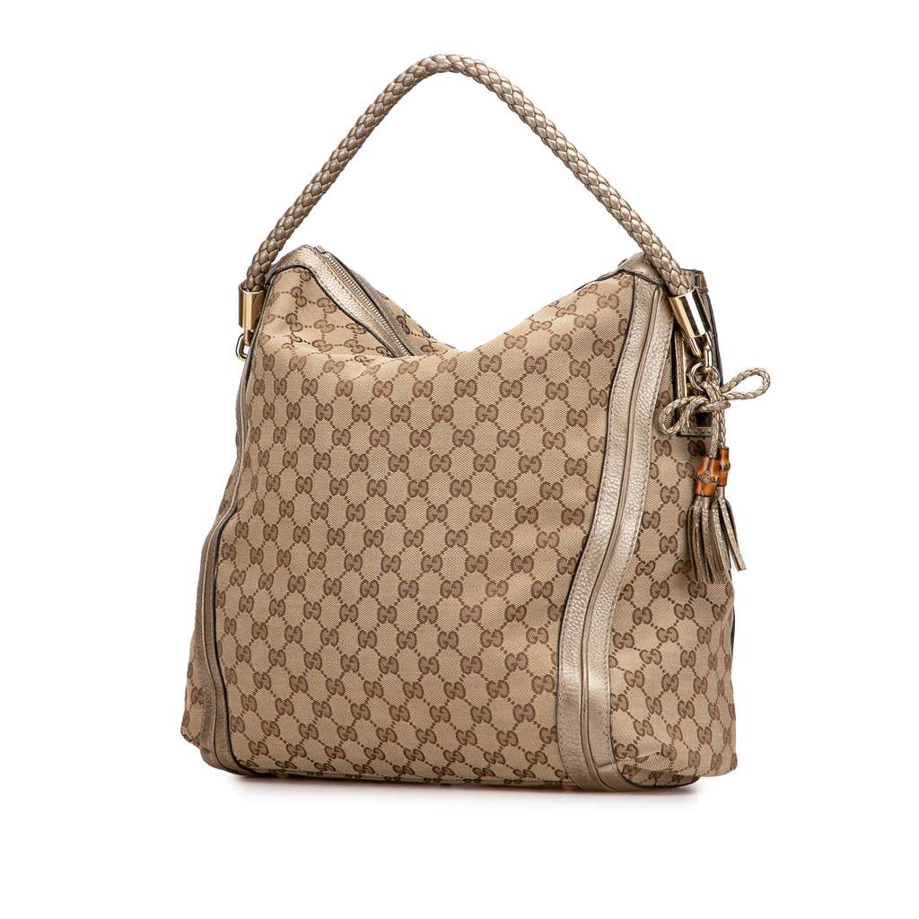 Gucci Large GG Canvas Bella Shoulder Bag - Back view