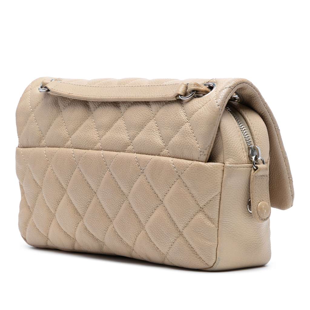 Chanel Medium Quilted Caviar Easy Flap - Back view