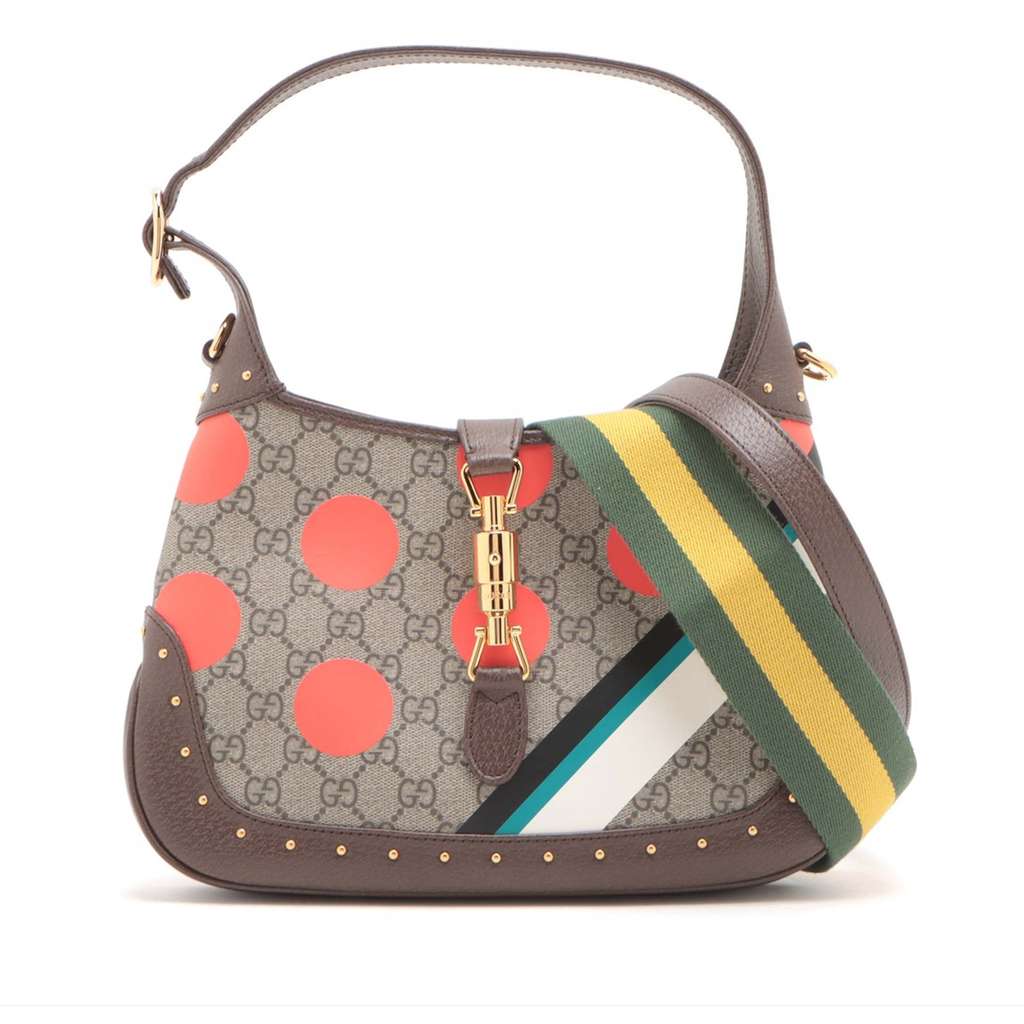 Gucci Small GG Supreme Polka Dot Jackie 1961 Satchel