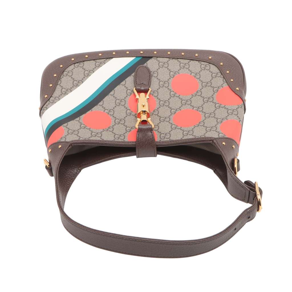 Gucci Small GG Supreme Polka Dot Jackie 1961 Satchel - Detail 1