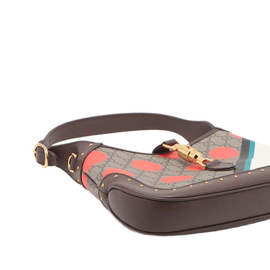 Gucci Small GG Supreme Polka Dot Jackie 1961 Satchel - Image 10