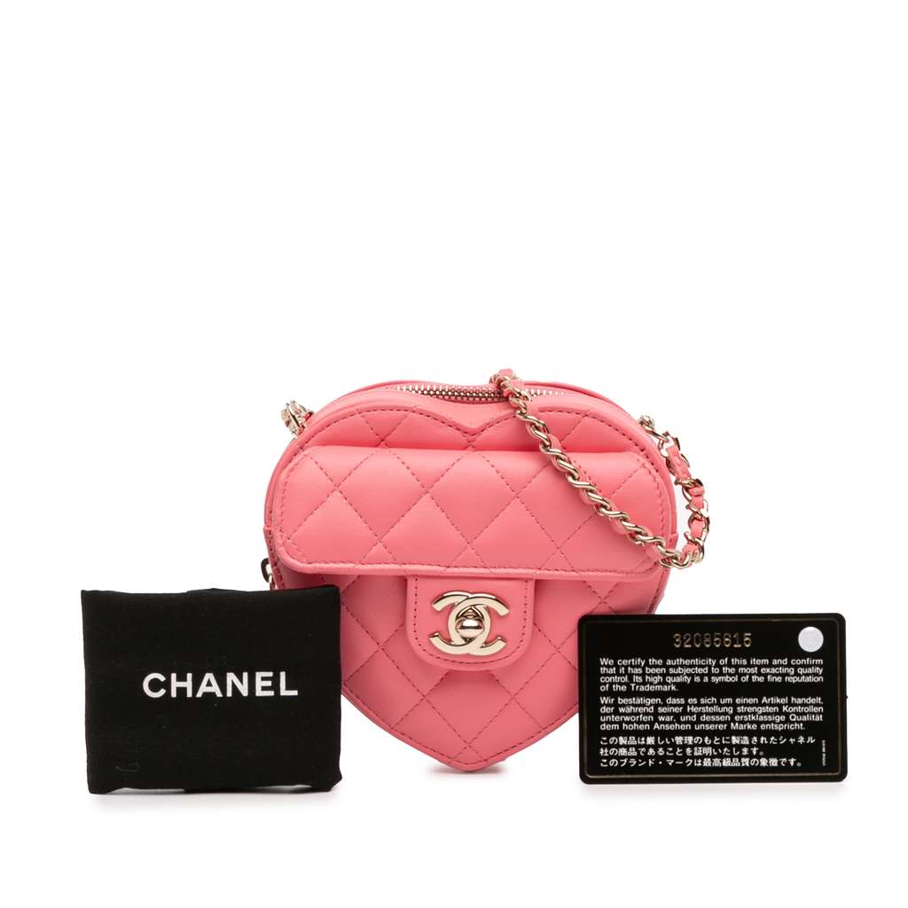 Chanel Mini Lambskin CC in Love Heart Crossbody - Image 13
