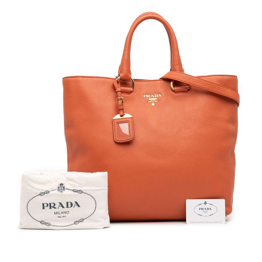 Prada Vitello Daino Open Convertible Tote - Image 13
