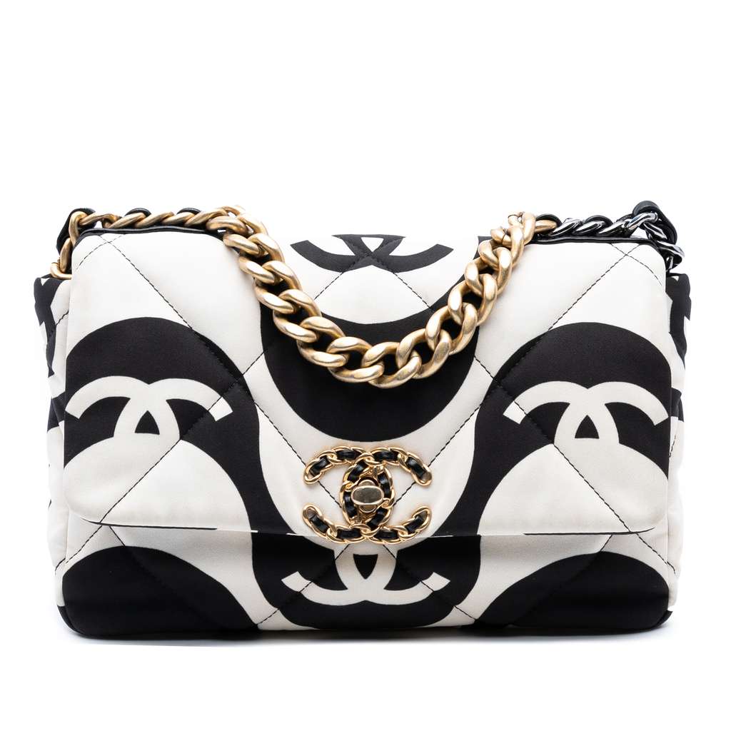 Chanel Medium Printed Silk 19 Flap