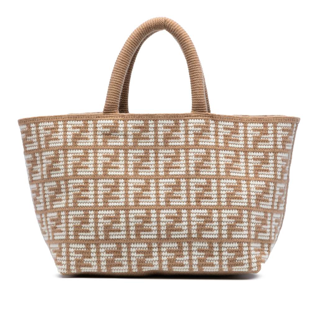 Fendi Large Zucca Cashmere Shopper Tote
