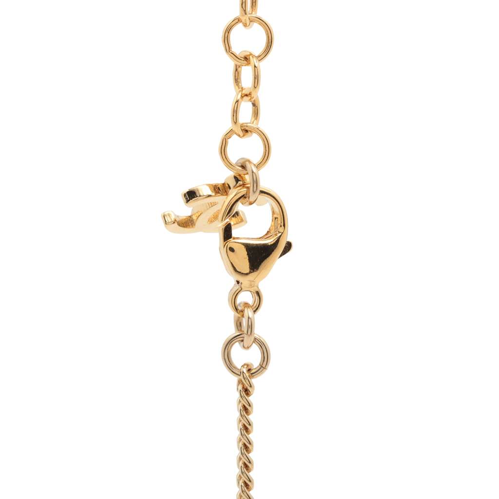 Chanel Gold Plated Glitter Enamel CC Star Pendant Necklace - 3