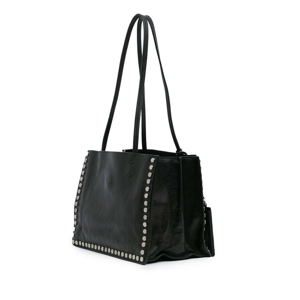 Prada Glace Calf Studded Etiquette Tote - Back view