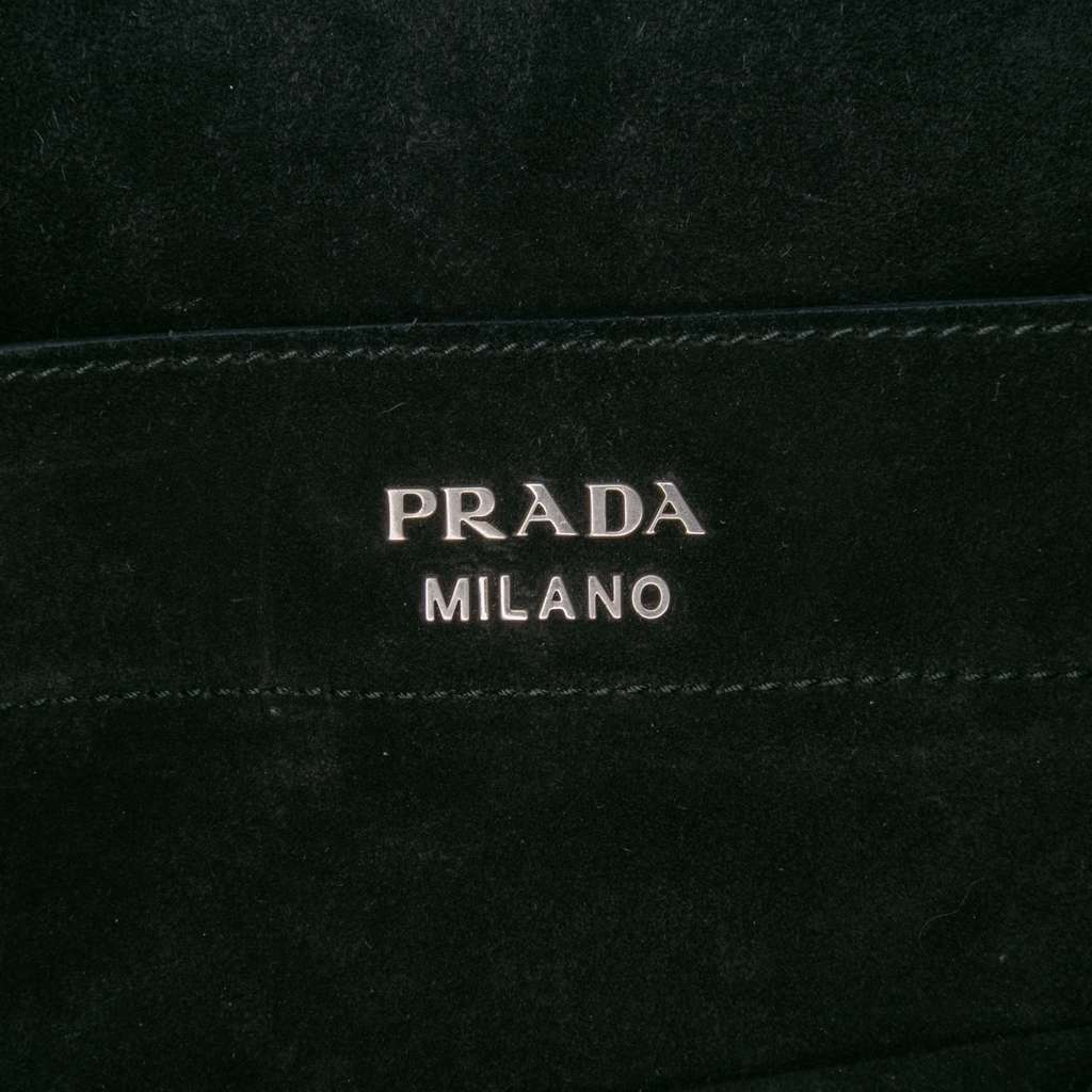 Prada Glace Calf Studded Etiquette Tote - Side view