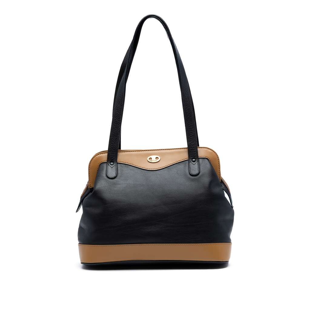 Celine Bicolor Leather Shoulder Bag