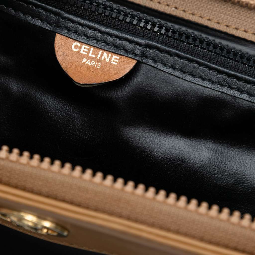 Celine Bicolor Leather Shoulder Bag - Side view