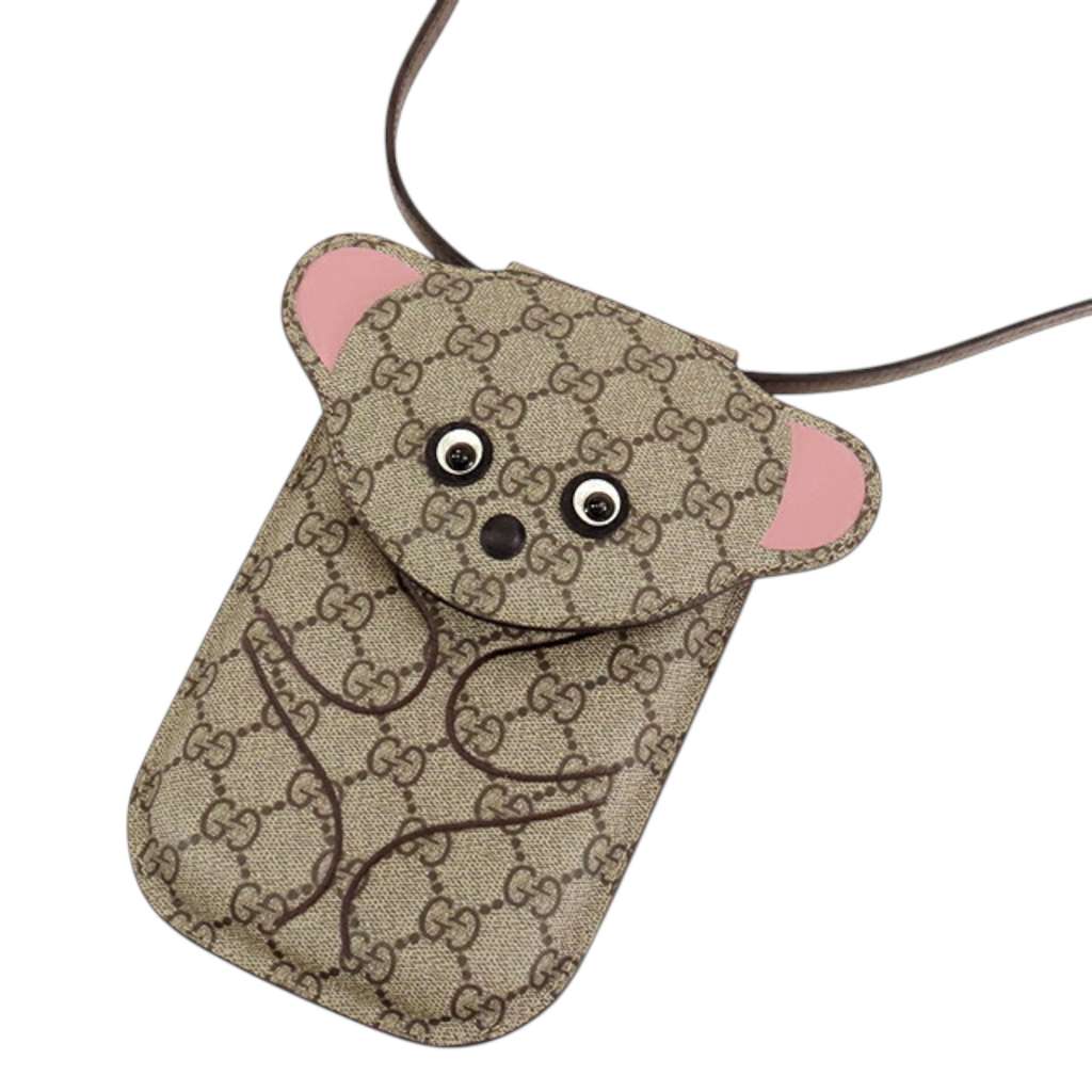 Gucci GG Supreme Teddy Phone Holder