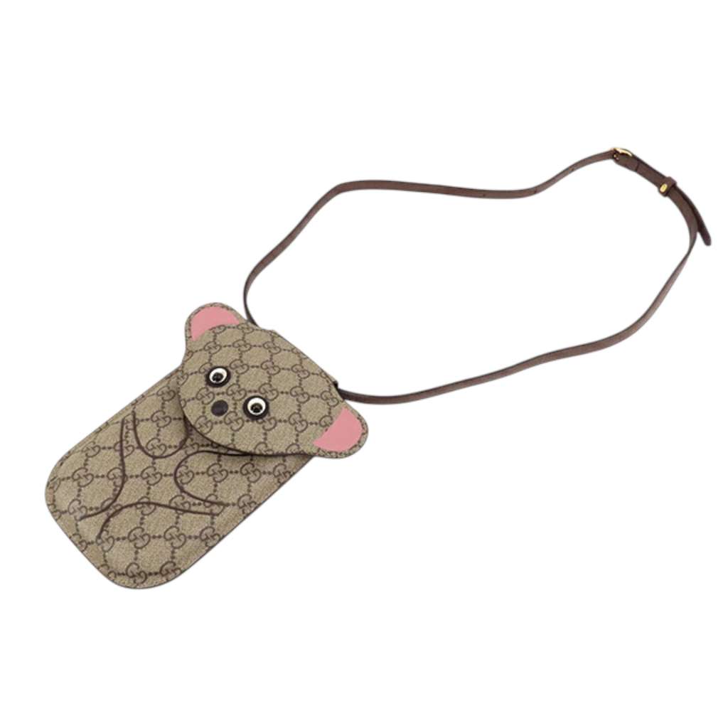 Gucci GG Supreme Teddy Phone Holder - Image 10