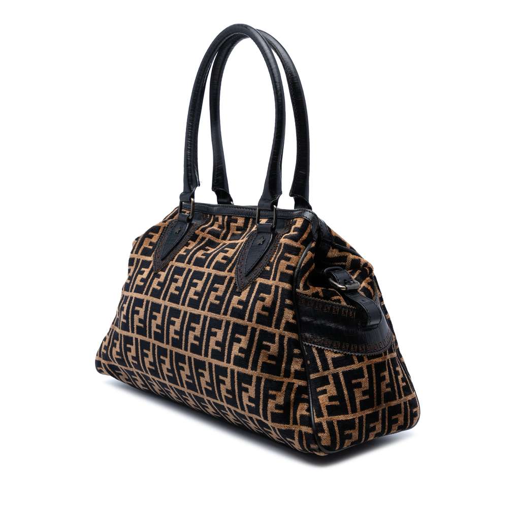 Fendi Zucca Velvet Etniko Du Jour Handbag - 2