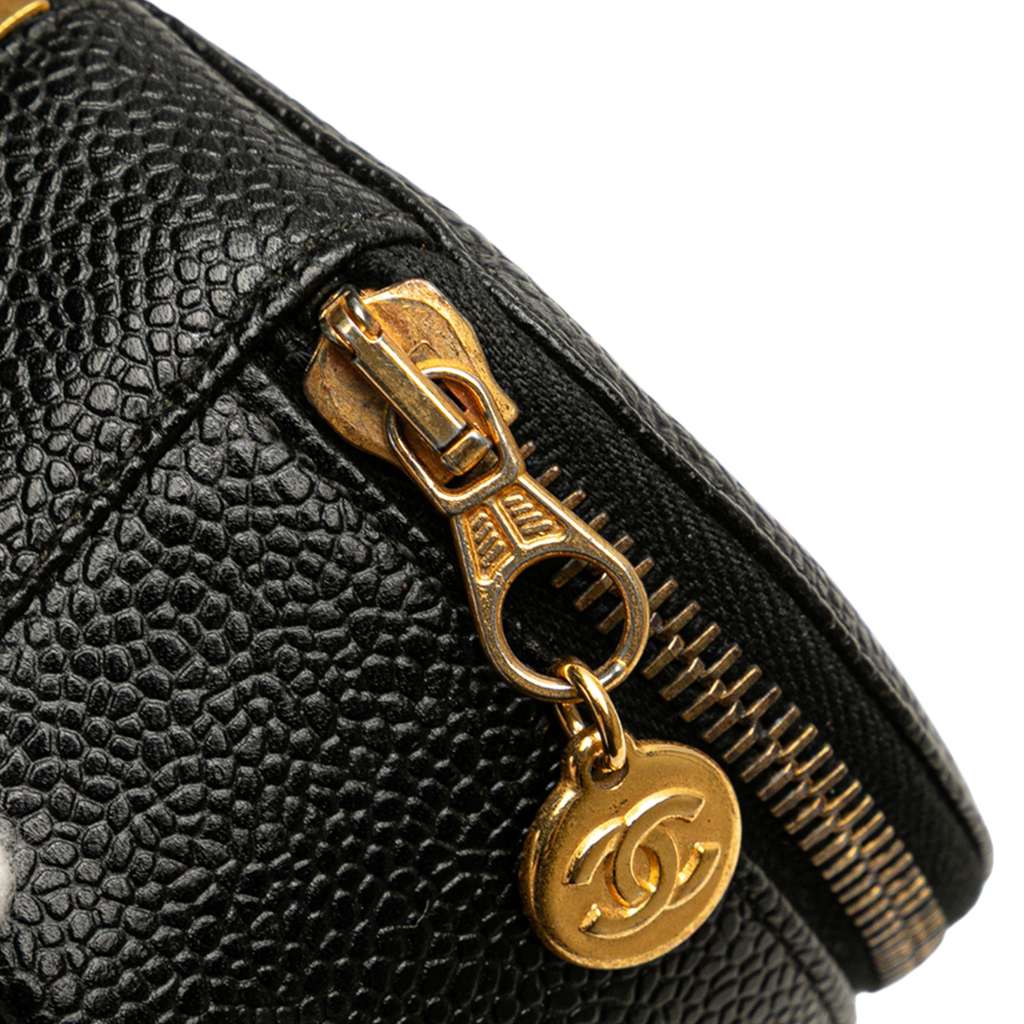 Chanel Caviar Round Travel Jewelry Case - Image 12