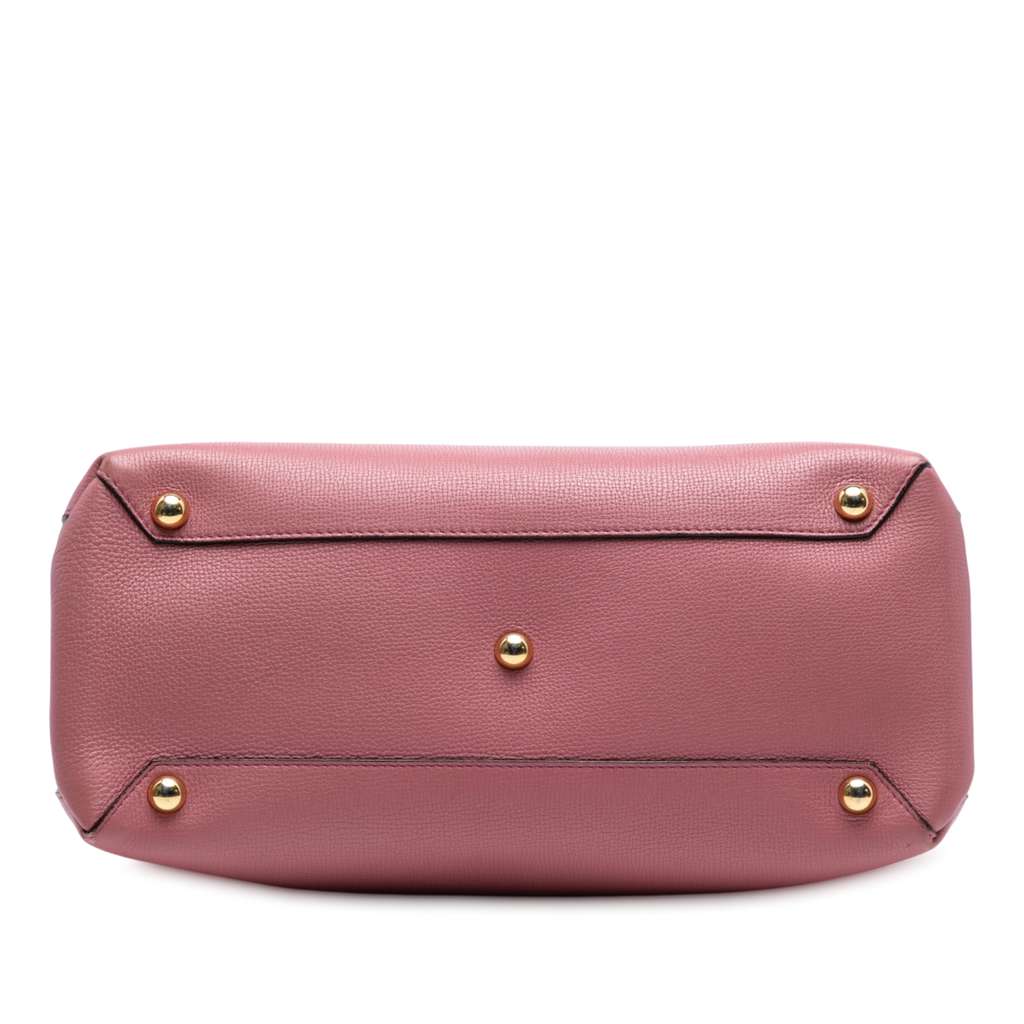 Burberry Medium Leather and House Check Banner Satchel - Image 6