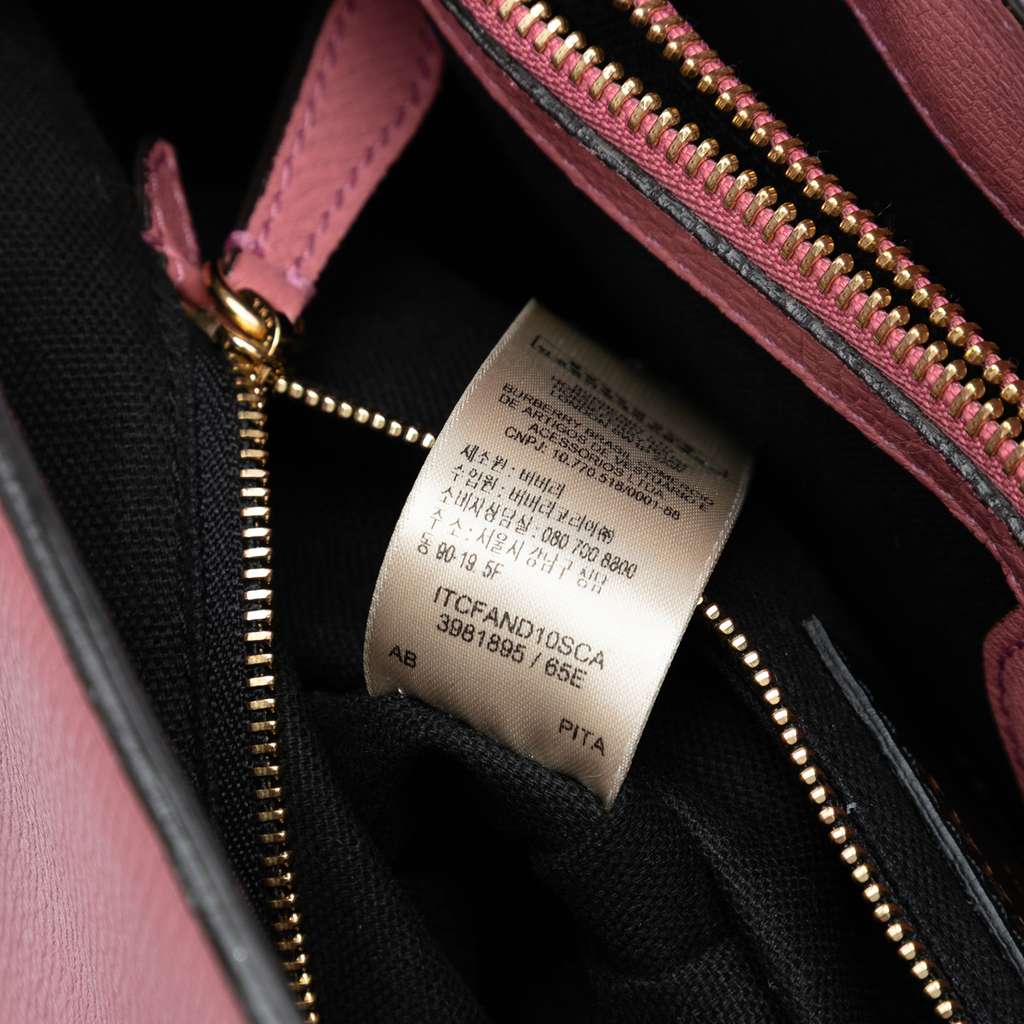 Burberry Medium Leather and House Check Banner Satchel - Detail 1