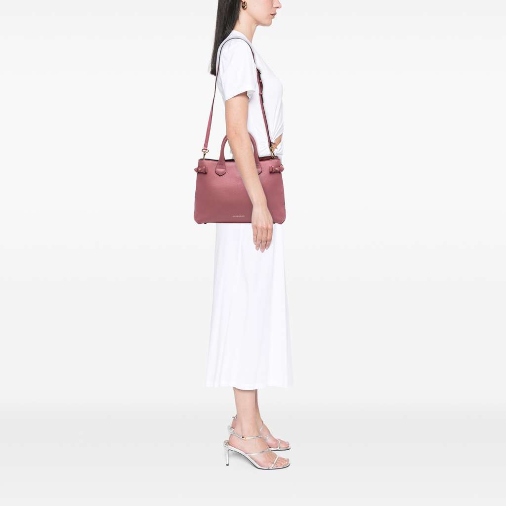 Burberry Medium Leather and House Check Banner Satchel - Detail 2