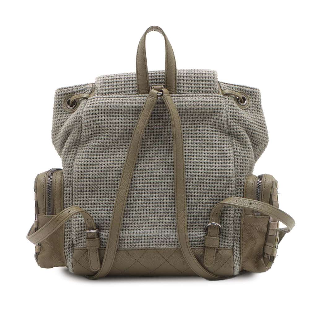 Chanel Paris Cuba Tweed Canvas Pocket Backpack - 2