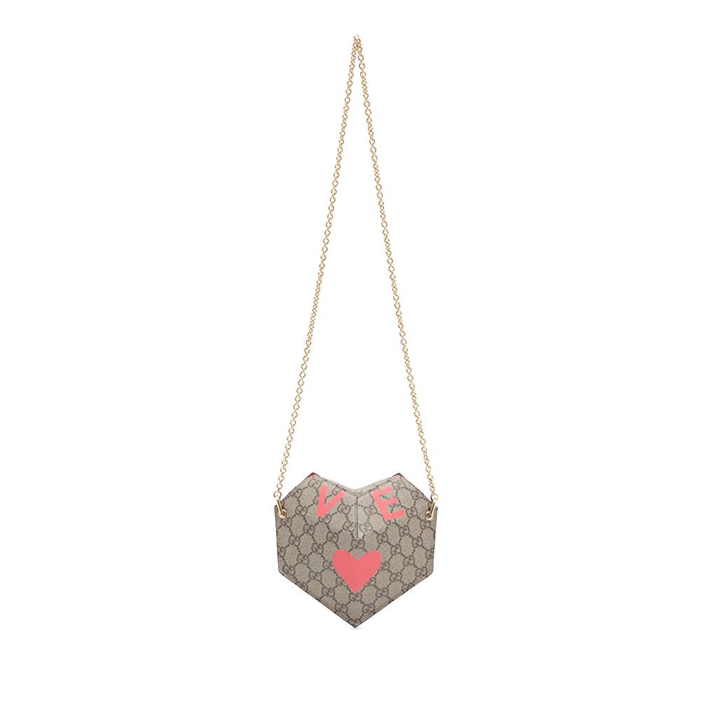 Gucci GG Supreme Heart Love on Chain