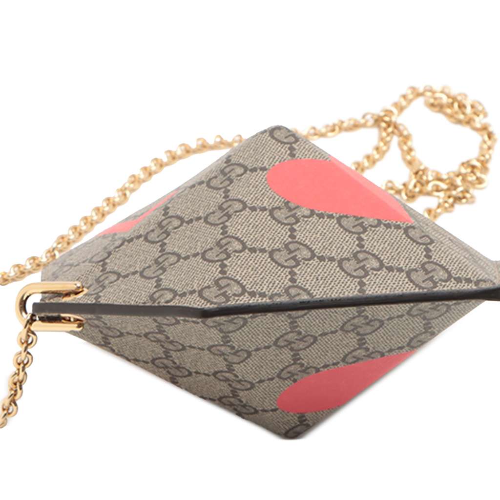 Gucci GG Supreme Heart Love on Chain - Back view