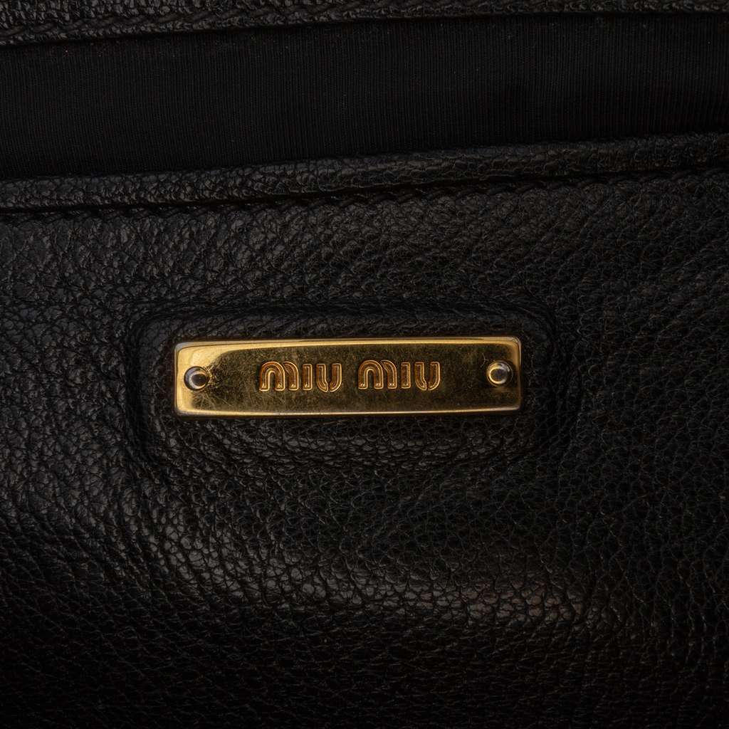 Miu Miu Goatskin Madras Zip Satchel - 5