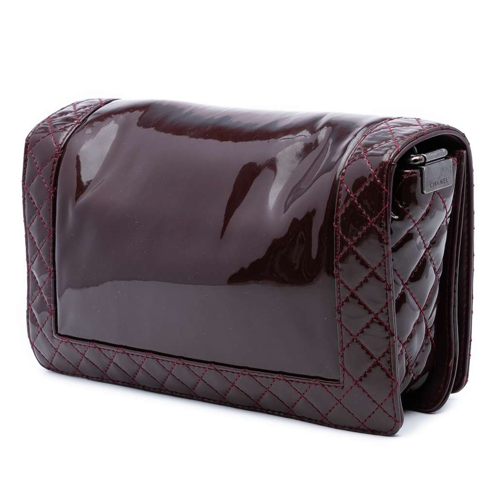 Chanel Medium Patent Boy Reverso Flap - Back view