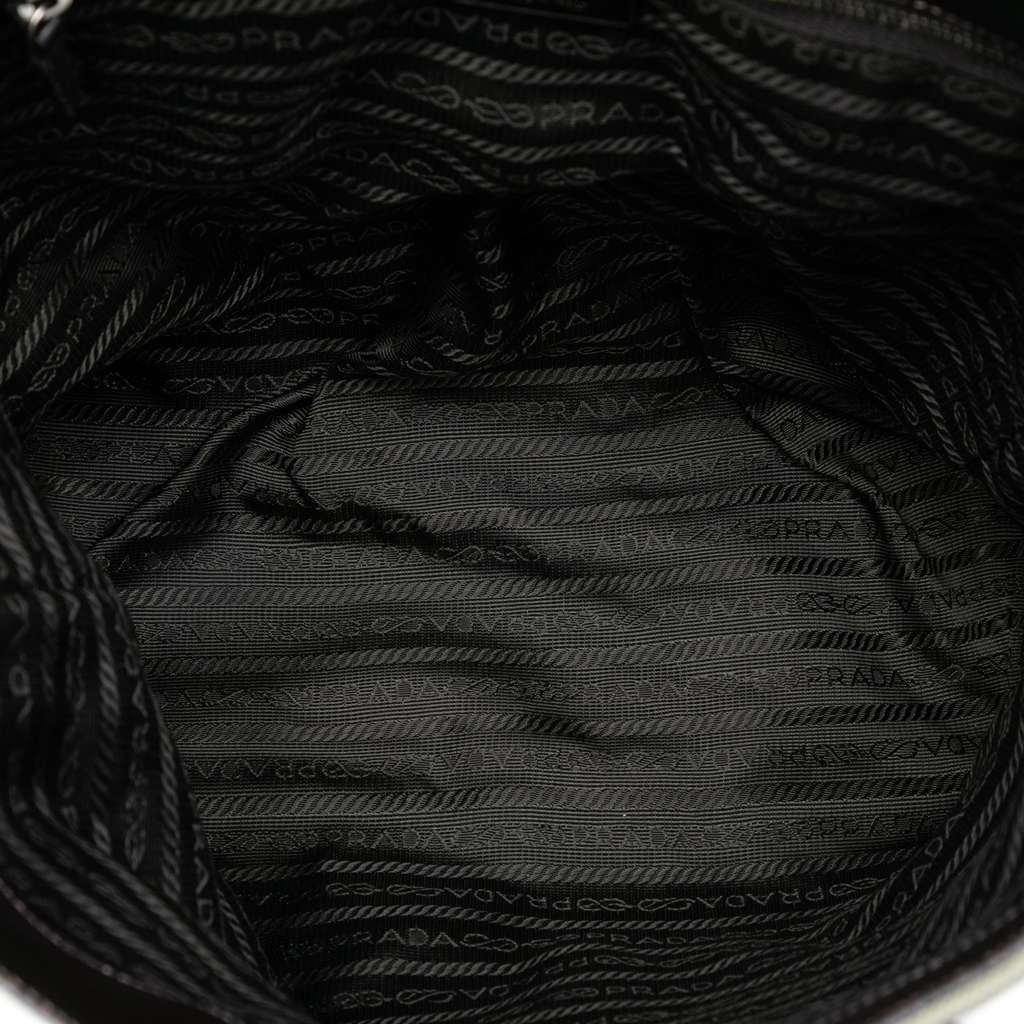 Prada Cinghiale Trimmed Canvas Canapa Tote - 4