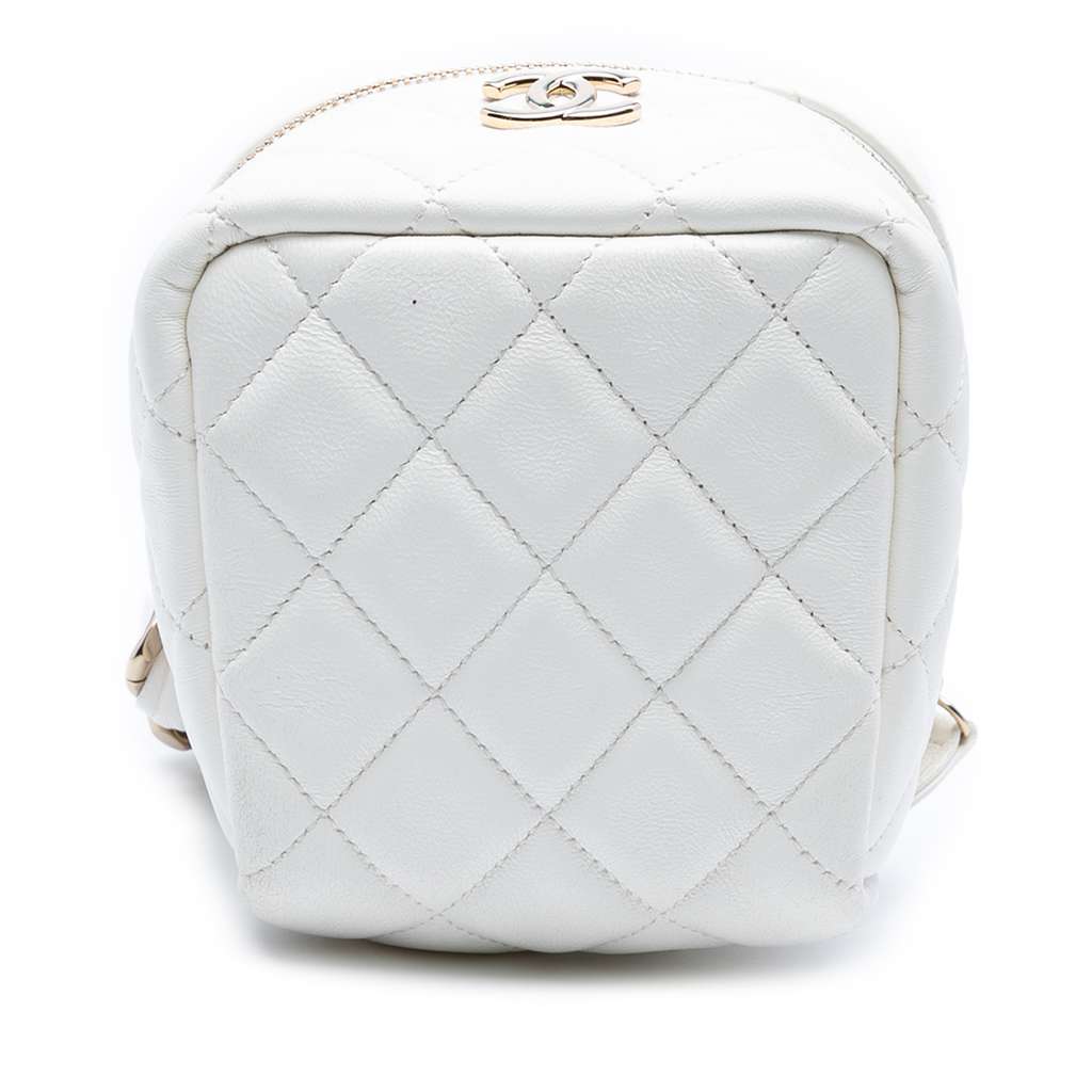 Chanel Quilted Lambskin Cube Chain Wristlet Case - Image 6
