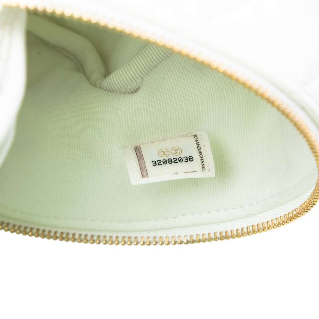 Chanel Quilted Lambskin Cube Chain Wristlet Case - Side view