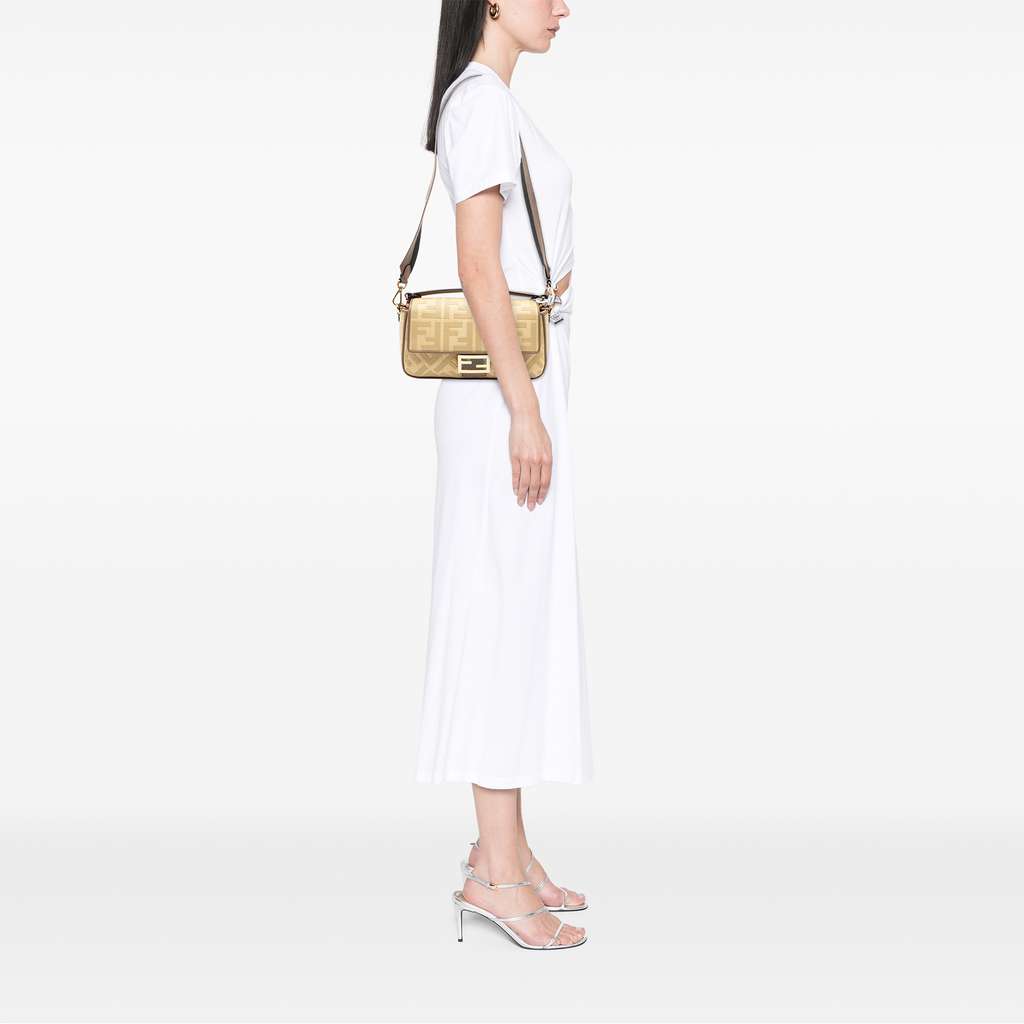 Fendi Medium Embroidered Canvas Baguette Satchel - Detail 1