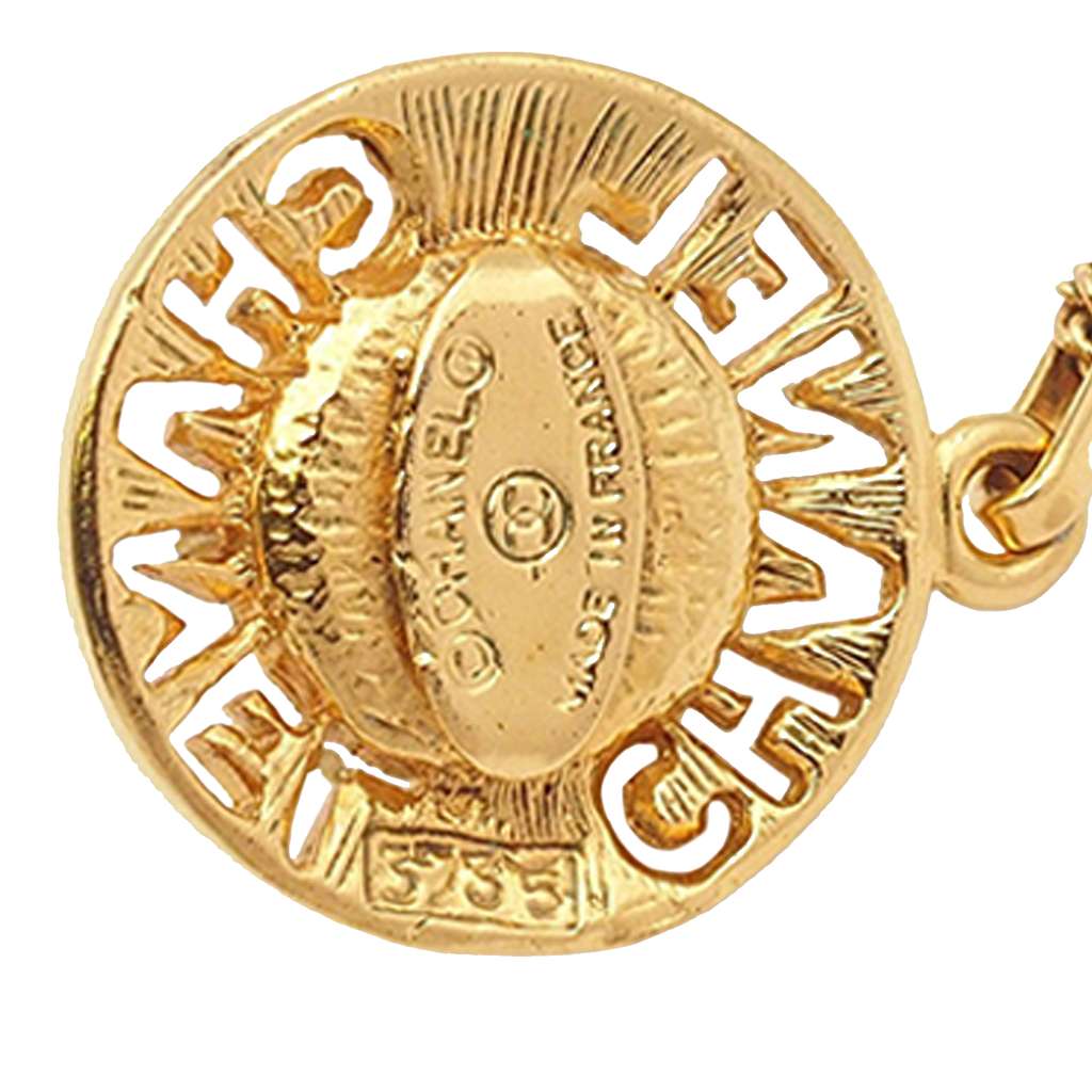 Chanel Gold Plated Faux Pearl Pendant Necklace - 3