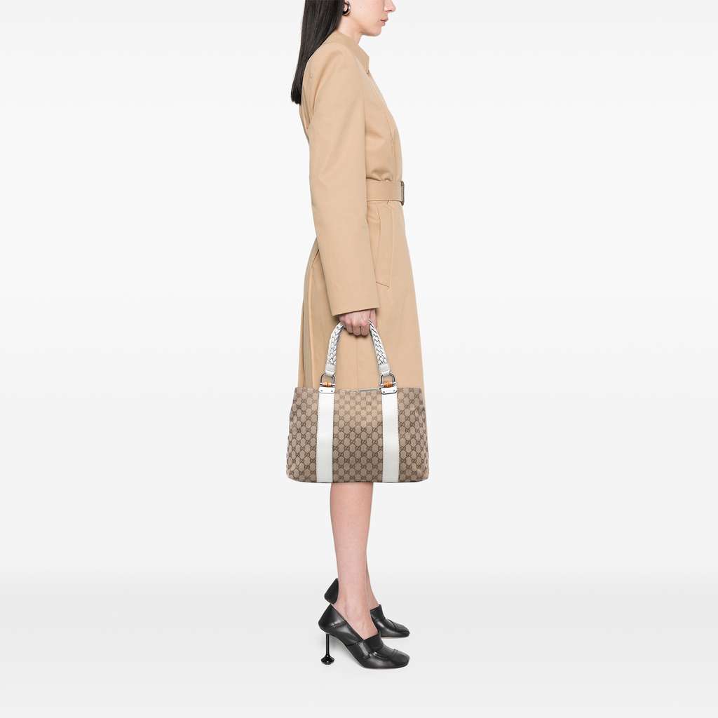 Gucci Medium GG Canvas Bamboo Libeccio Tote - Detail 2