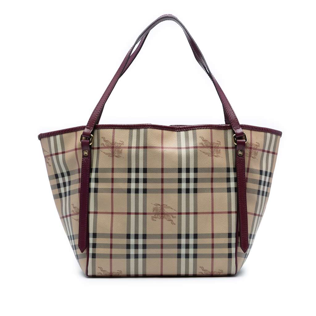 Burberry Small Haymarket Check Coated Canvas Canterbury Tote