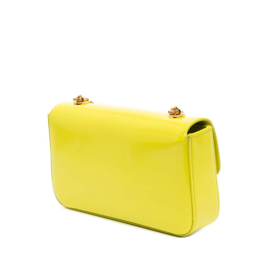 Celine Calfskin Cuir Triomphe Chain Shoulder Bag - Back view