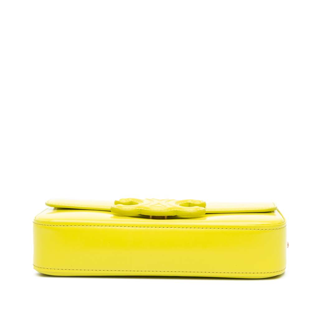 Celine Calfskin Cuir Triomphe Chain Shoulder Bag - Image 6